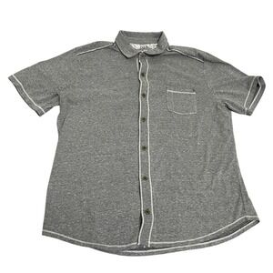 Tommy Bahama Island Zone Knit Polo Short Sleeve Grey Size Large